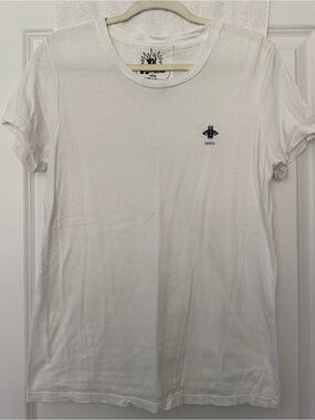 Gucci White Bee Logo Crewneck T-Shirt
